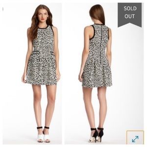 Nanette Lepore animal print A line dress sz 0